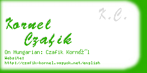 kornel czafik business card